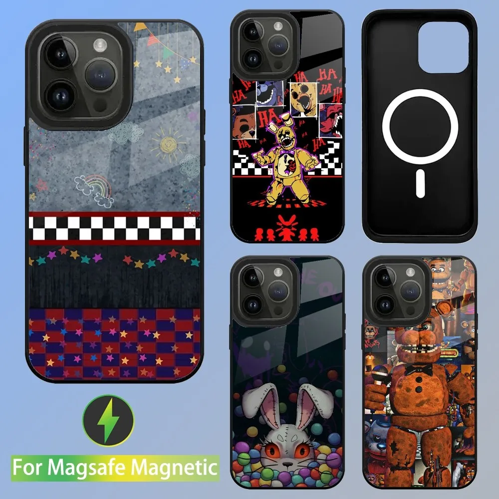 Fnaf F-Five-n-nights-At-F-Freddys Phone Case For iPhone 16,15,14,13,12,11,Plus,Pro,Max Mini Magsafe Magnetic Wireless Charging