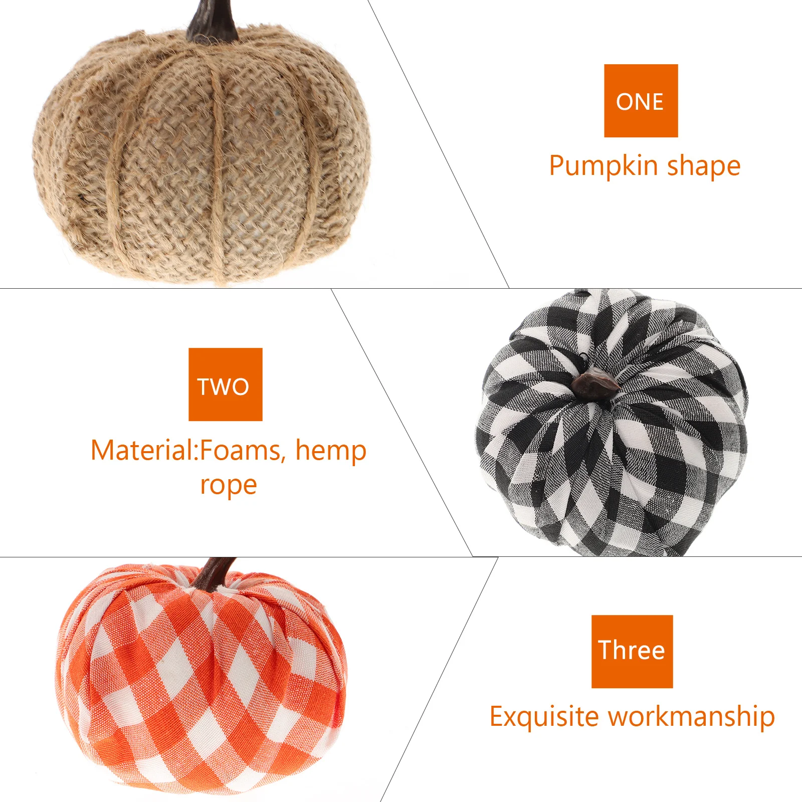 

12Pcs Foam Pumpkin Ornaments Lifelike Artificial Decorative Props for Thanksgiving Halloween Harvest Festival Party Photo Props