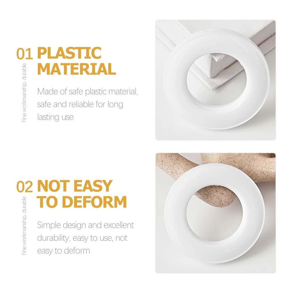 

6 Pcs Cloth Buckle Curtains Curtainfastener Hook Rings Plastic Grommets Lace up for Bigger Spacers Drapes