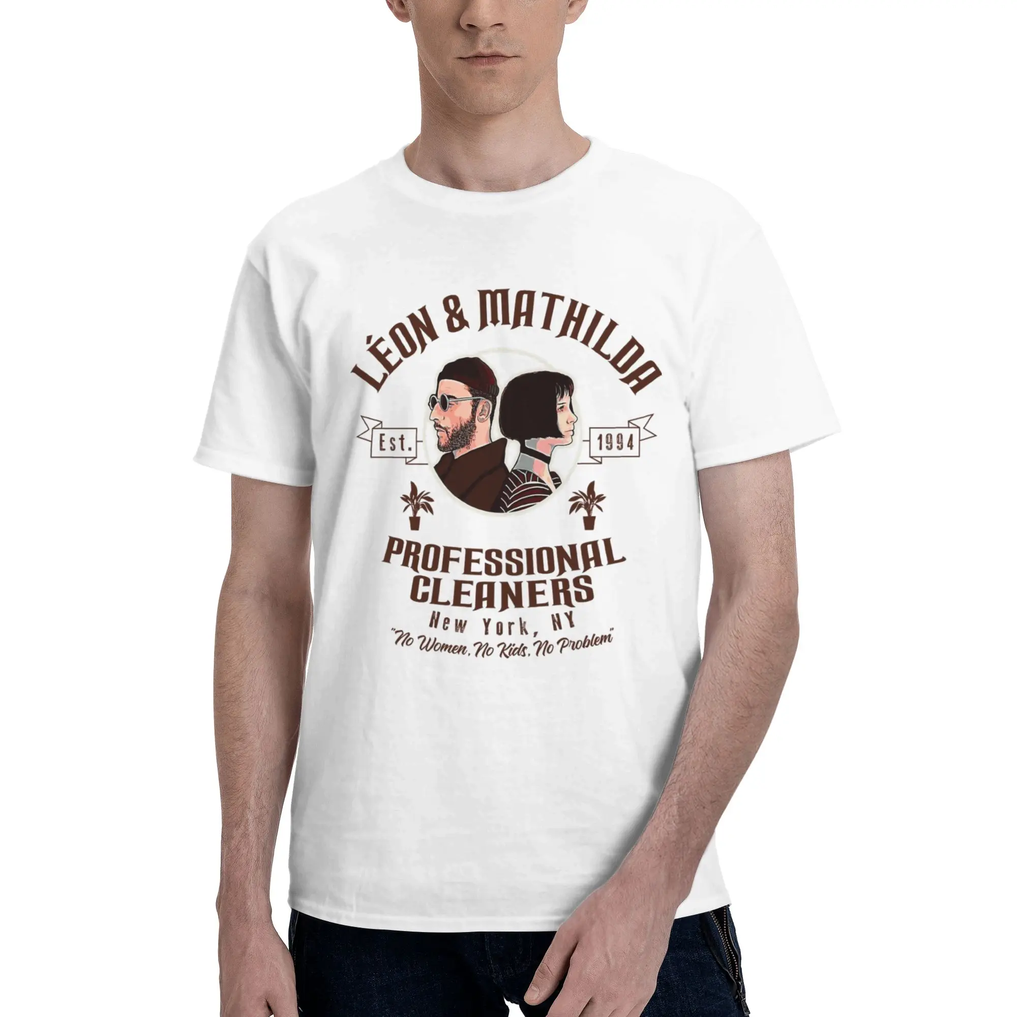Mens Womens Leons Movie The Professional T Shirt 100% Cotton Graphic Printed T-Shirt  Clothing Outfits