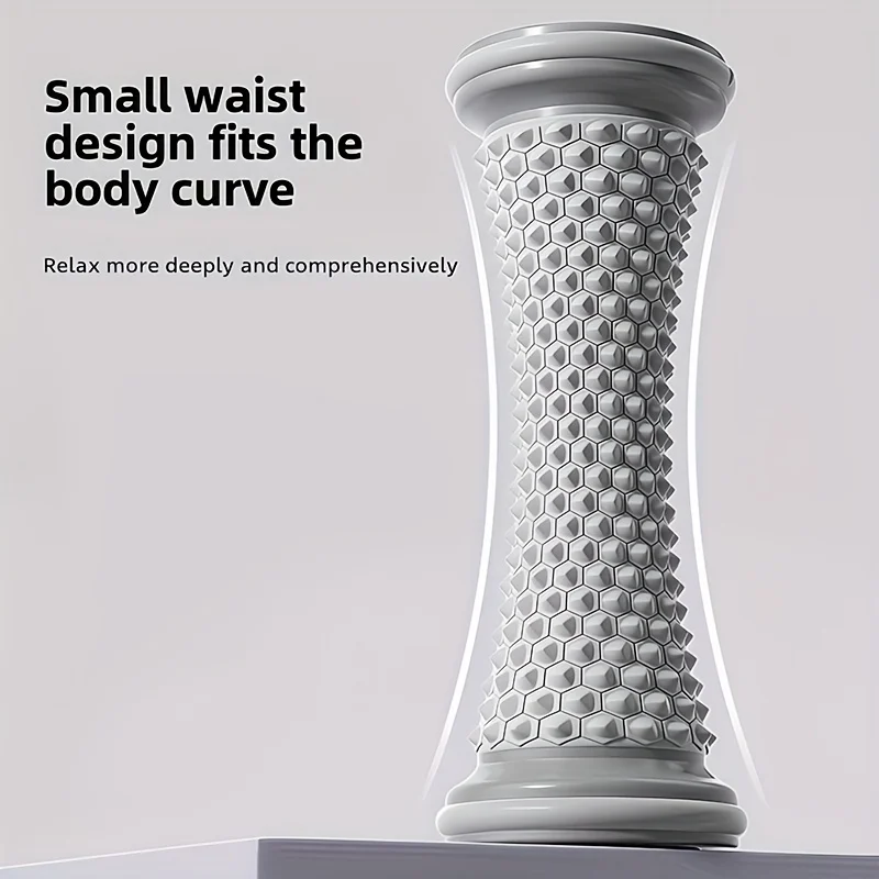 

1 foot massage roller with speed control - suitable for deep texture tissue design in yoga and fitness, compact body curve shape