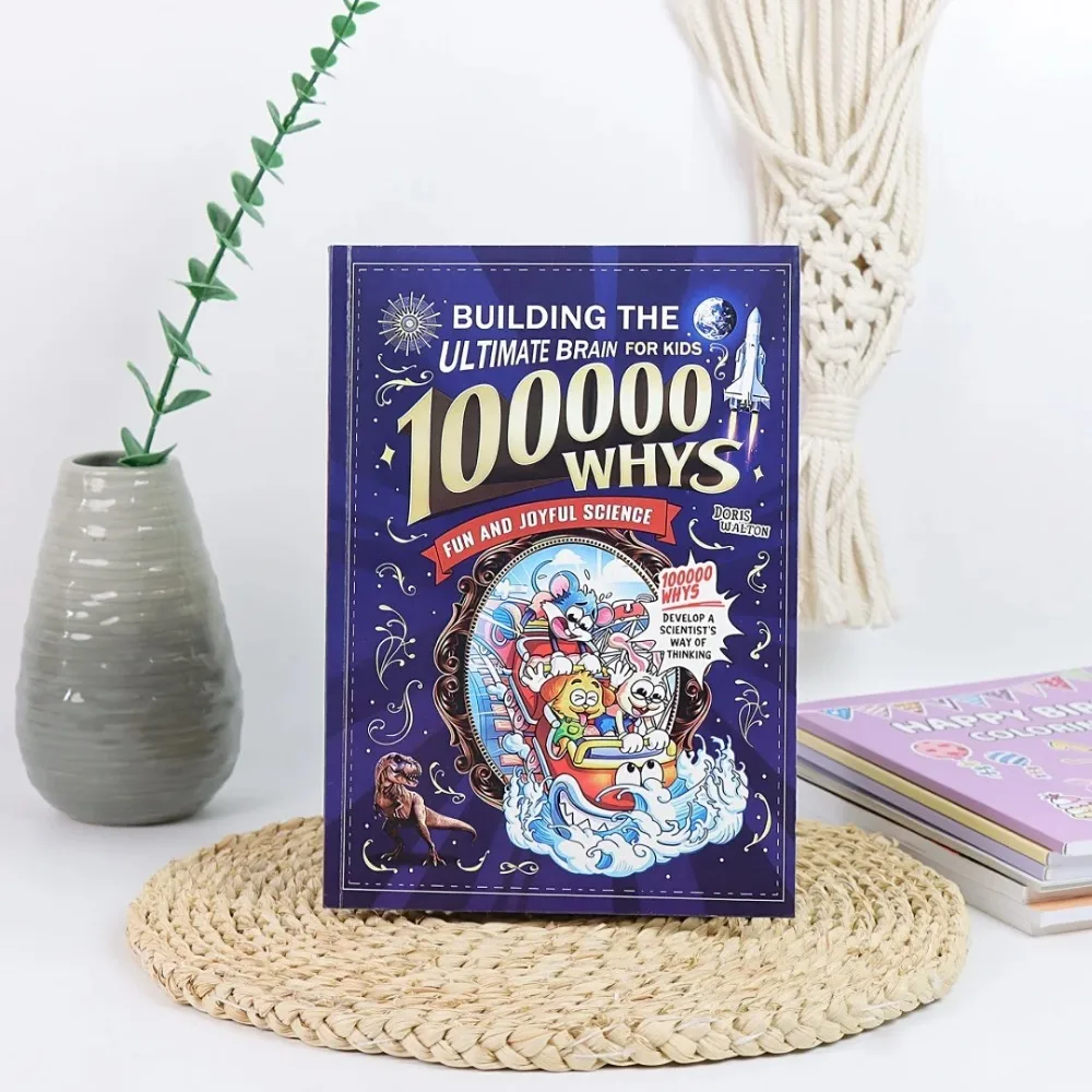 100000 Whys: Building the Ultimate Brain for Kids English Version Fun Science Cartoon Book Children's Early Education STEM Learn