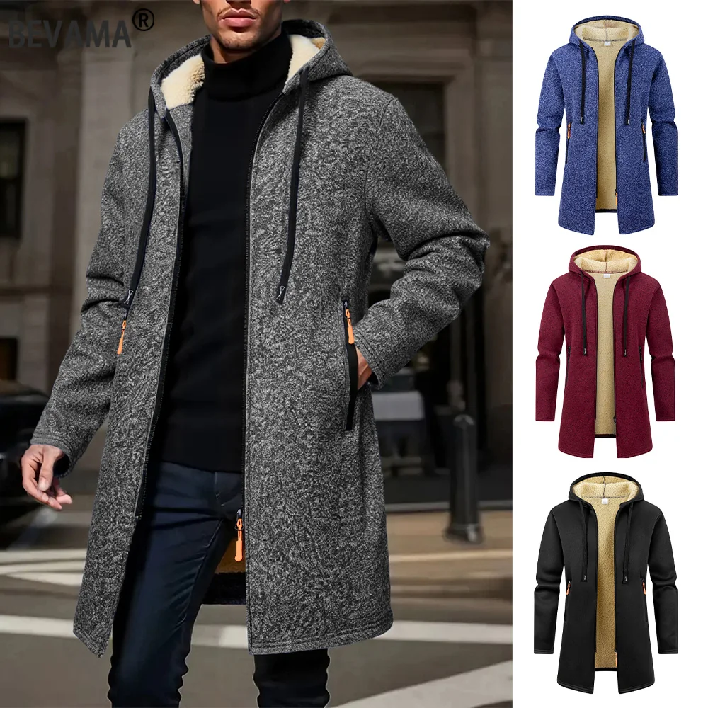 

Зимняя мужская утепленная куртка, толстовки с длинными рукавами, уличный теплый кардиган на молнии, уличная мужская куртка большого размера, пальто