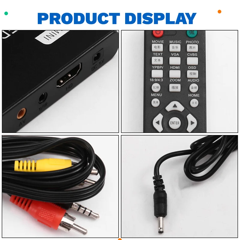 

【Home-Accessories】1080P Automatic Loop Advertising Machine -Compatible Car HD F10 Player For Cars For -Compatible EU Plu