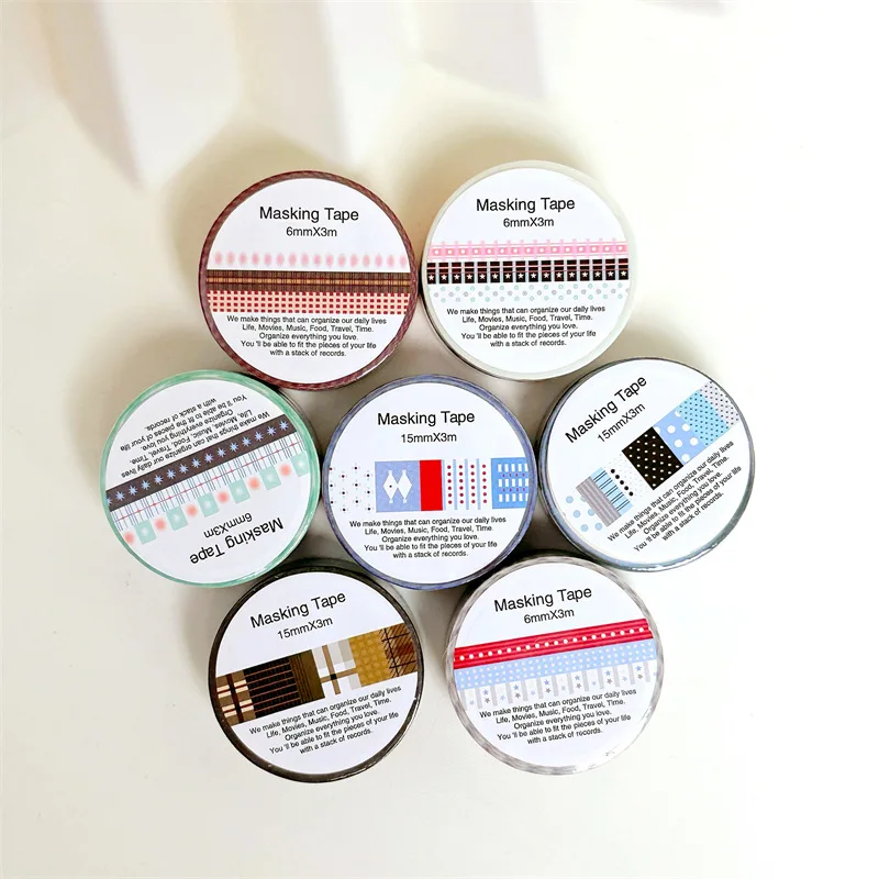 Papierband im koreanischen Stil, Sternstreifen, einfaches Muster, Aufkleber, Handbuchmaterial