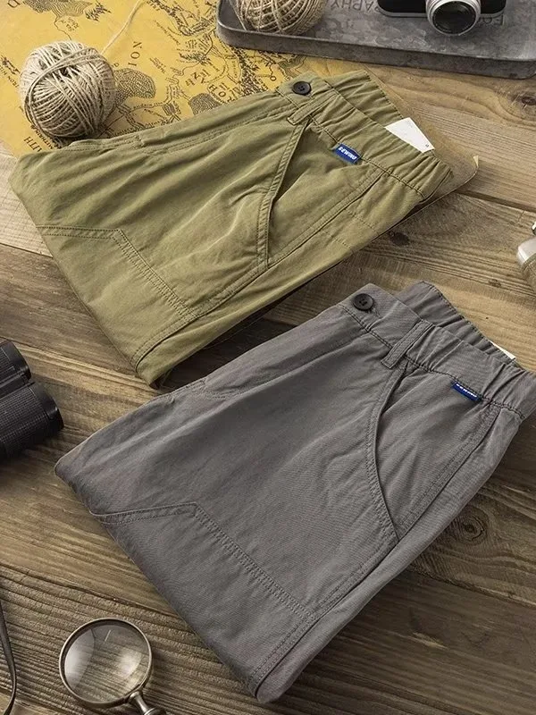 

American Sle Casual Workwear Pants Men's Loose Fit Straight Leg Pants Versatile Wide Leg Trousers Long Pants for Autumn