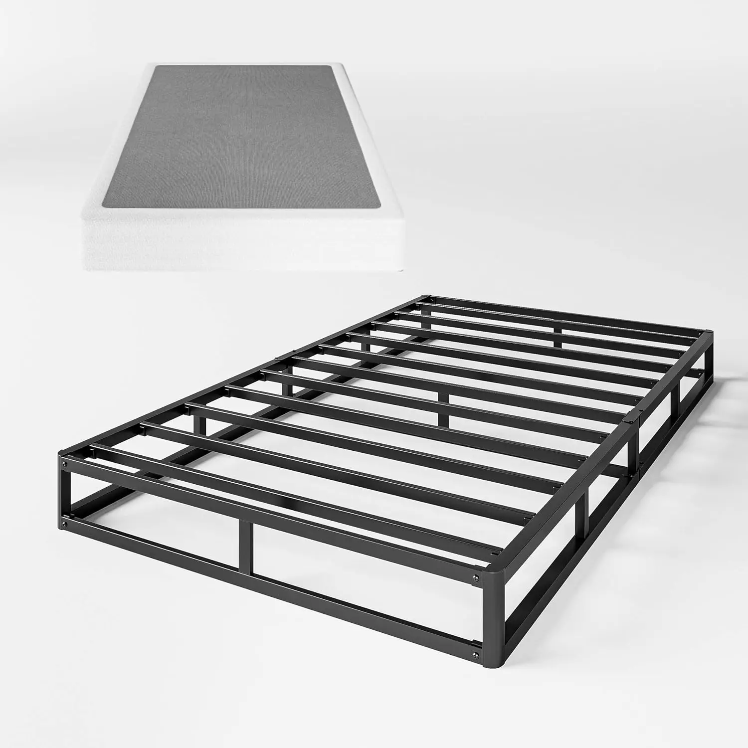 

7 H Box Spring For Twin Bed,High Profile Strong Metal Frame Mattr Foundation, Quiet Noise-Free,Easy Assembly, 3000Lbs Max