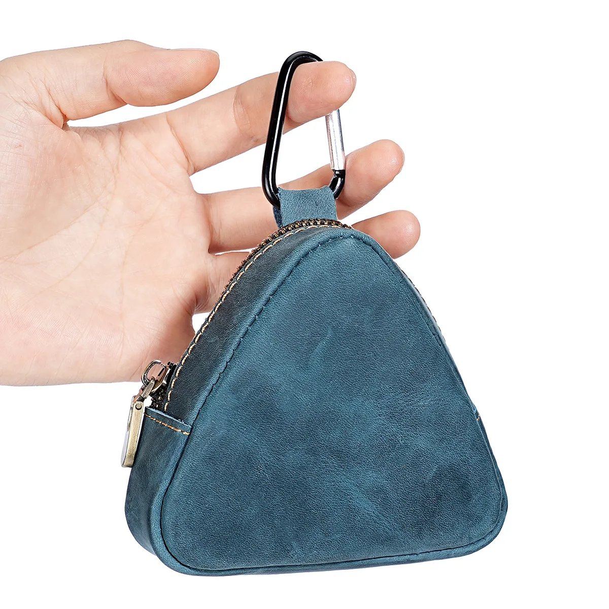 

Men's Coin Pouch Holder EDC Pouches Small Keychain Coin Purse with Triangle Buckle for Outdoor Travelling Hiking Fishing Cycling