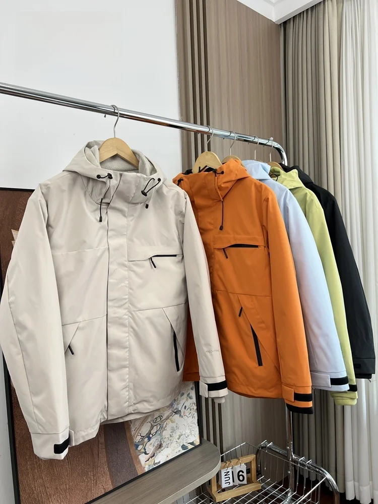 

Мужская ветрозащитная куртка с капюшоном для активного отдыха, со съемной внутренней подкладкой, дизайн «два в одном», осенне-зимняя, модная повседневная одежда