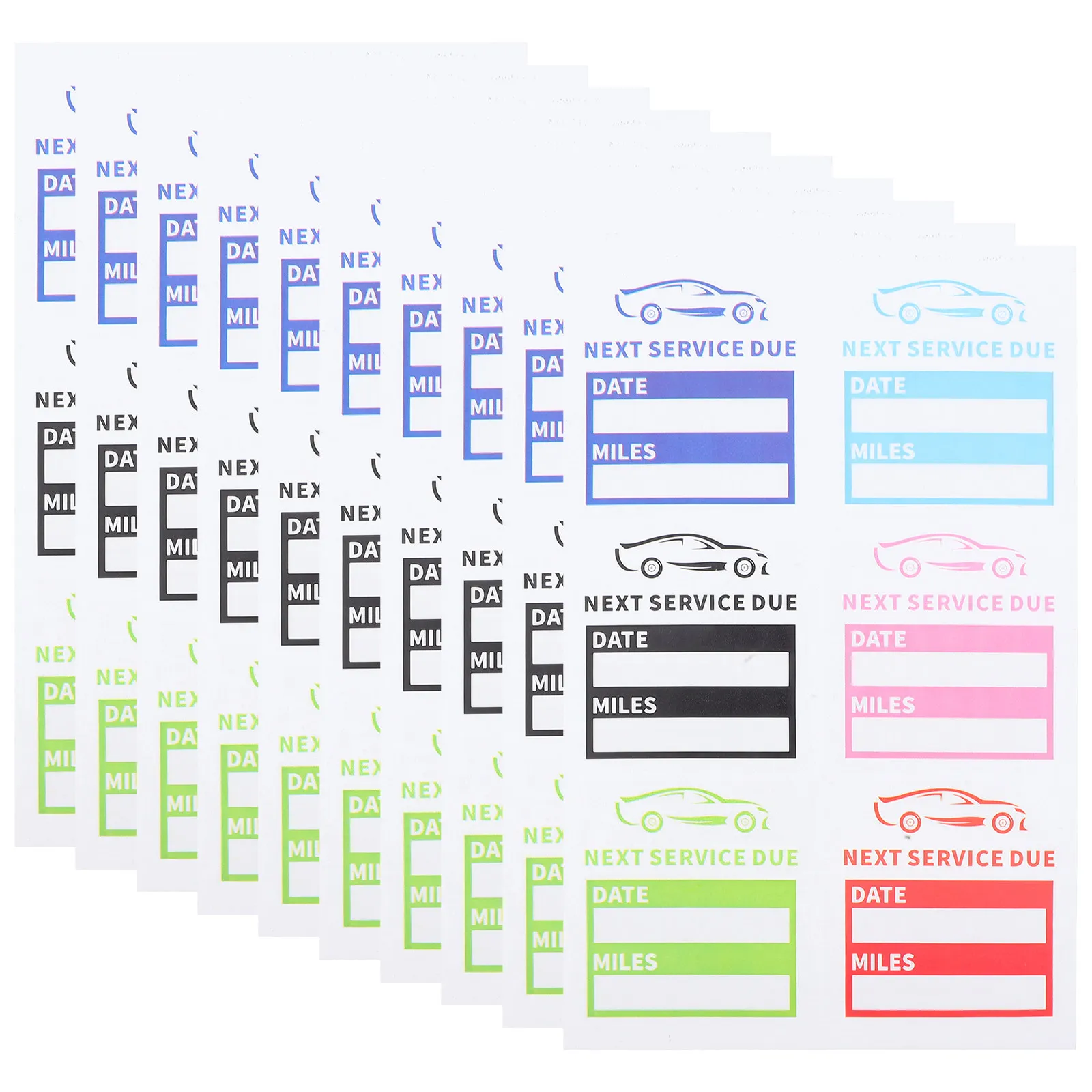 

6 Sheets Service Reminder Labels for Car Windshield Static Cling Electrostatic Stickers Next Service Due Window Stickers