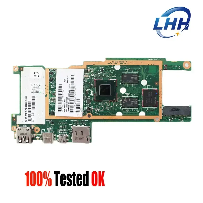 

6050A2763001 832393-601 Notebook Mainboard for HP PAVILION X2 DETACHABLE 10-N Laptop Motherboard CPU Z8300 with RAM 2GB SSD 32G