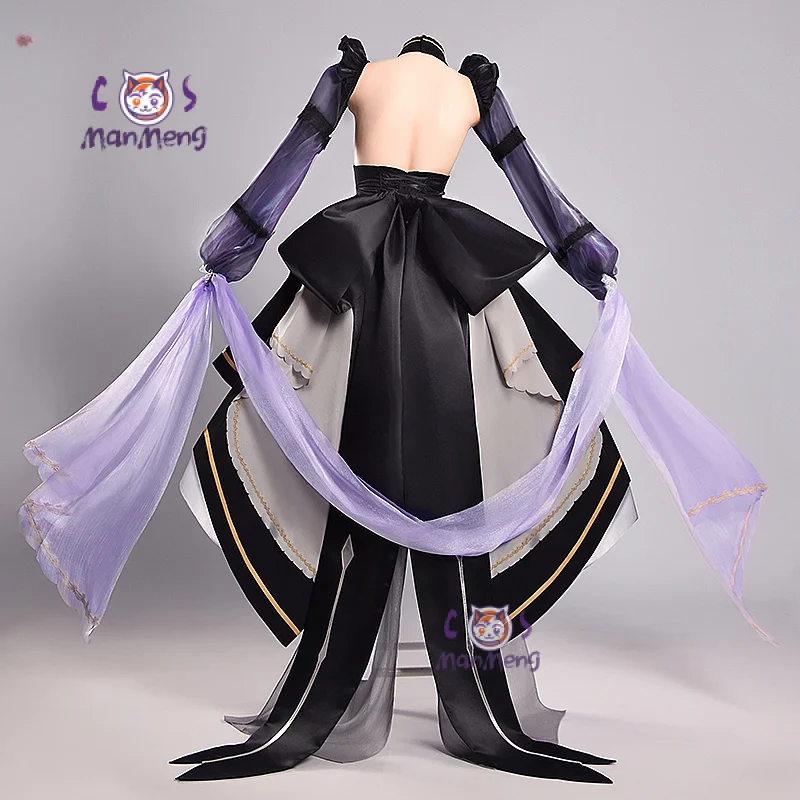 أنيمي لعبة Azur Lane Musashi تأثيري حلي جديدة المرأة القوطية فستان الزفاف الجوارب اكسسوارات هالوين كرنفال مجموعة كاملة البدلة #3