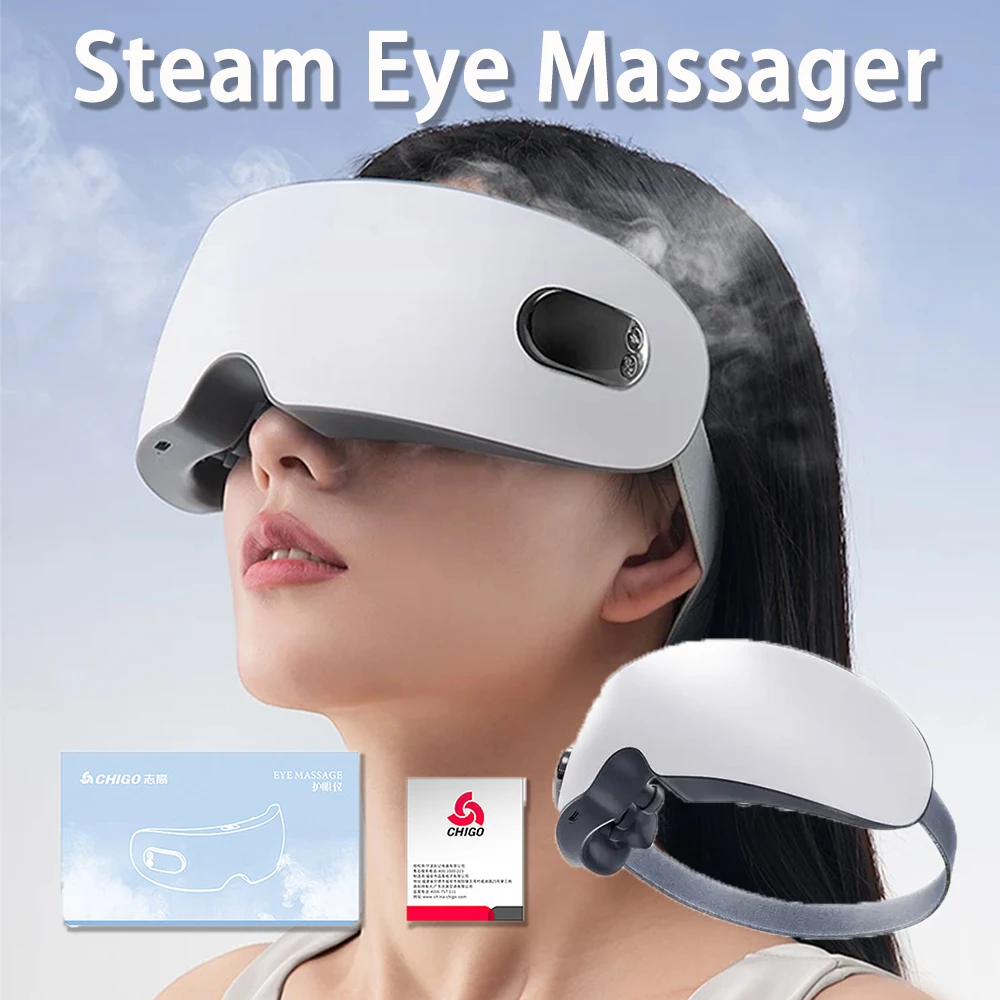 

Умный паровой массажер для глаз, горячий компресс, вибрация, Bluetooth, музыкальные массажи для глаз, USB перезаряжаемый, снимает усталость глаз, подарки для мамы