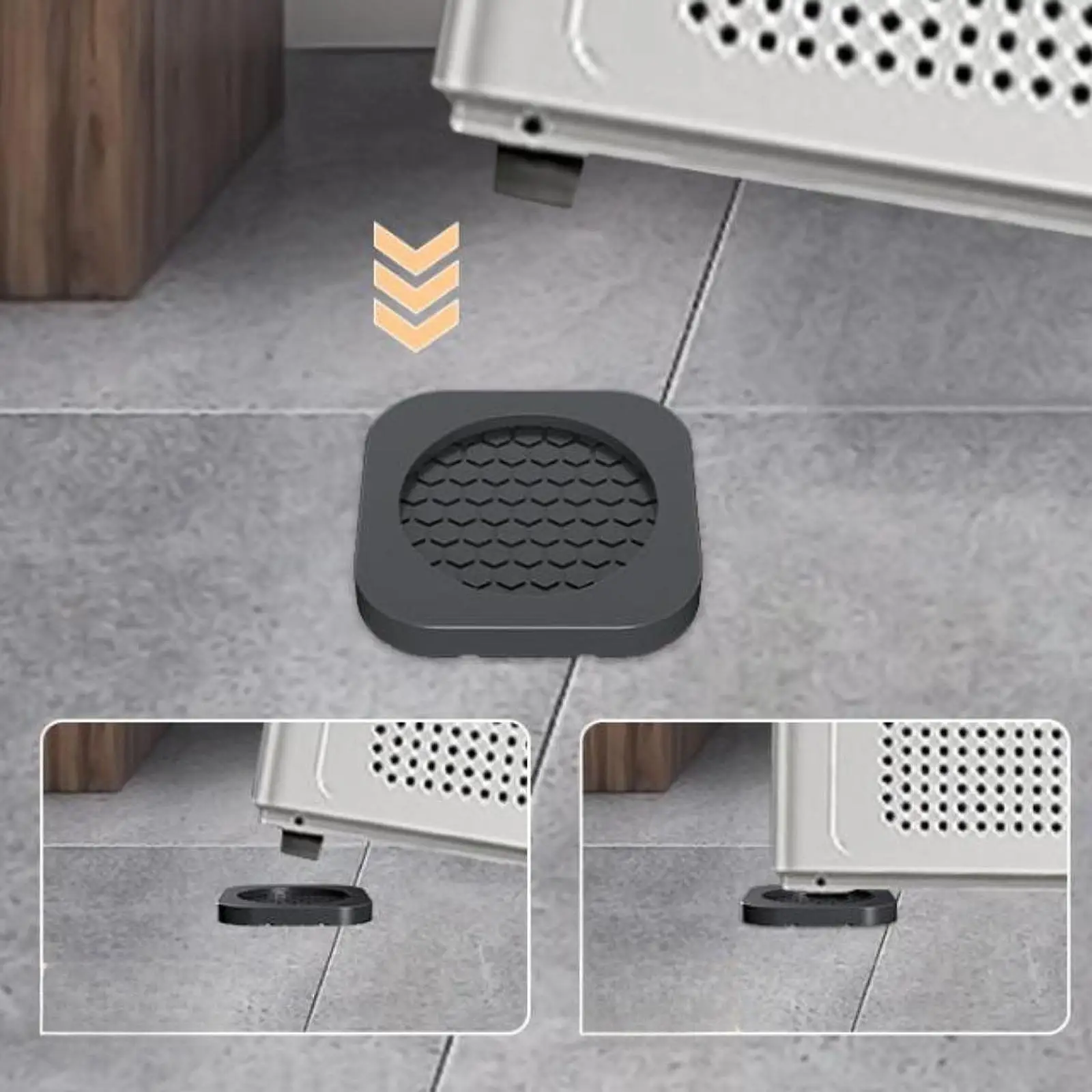 منصات مضادة للاهتزاز للغسالة مثبت غير قابل للانزلاق دعم قدم حصيرة منصات لغسالة مجفف الثلاجة الطابق حامي #6