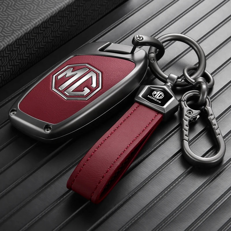 Zinklegierung Autoschlüssel-Hülle für MG ZS ZS EV Smart-Fernbedienung Schlüsselschutzhülle mit Schlüsselring Auto-Styling Modifikationsteile – Detail 6