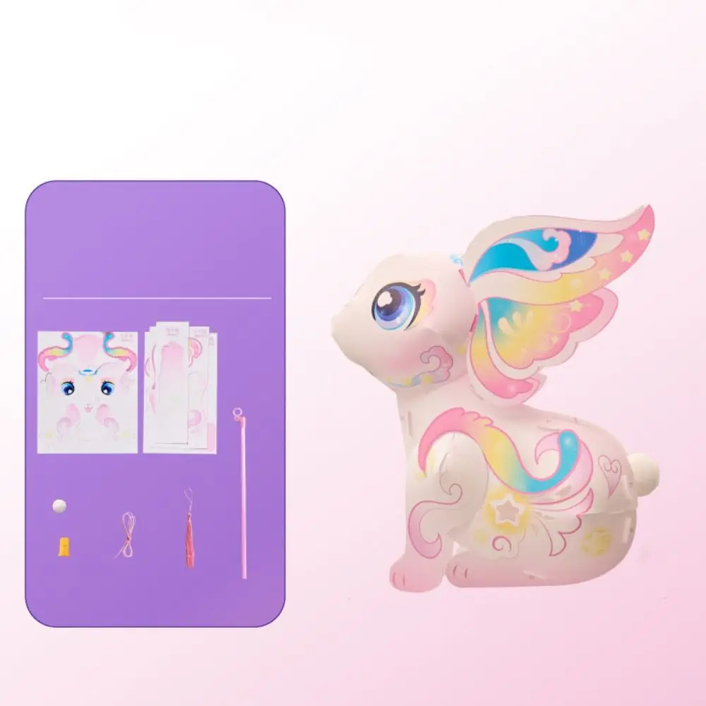 Flying Rabbit Rabbit Lantern Chinese Style Handmade Mid-Autumn Festival Lantern DIY Material Package Cartoon