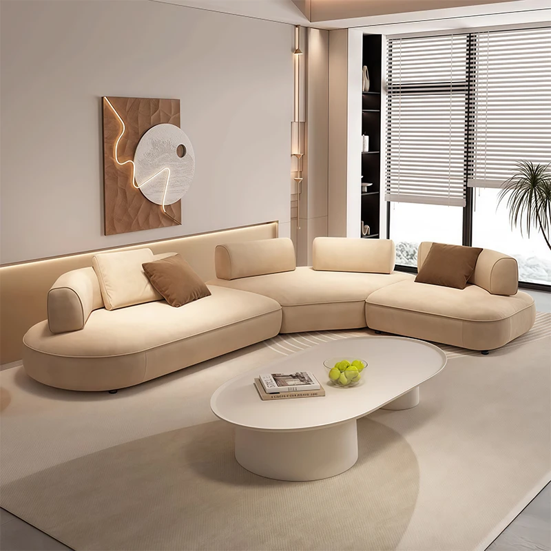 Living room furniture Modern luxury combination sofa Velvet fabric sofa
