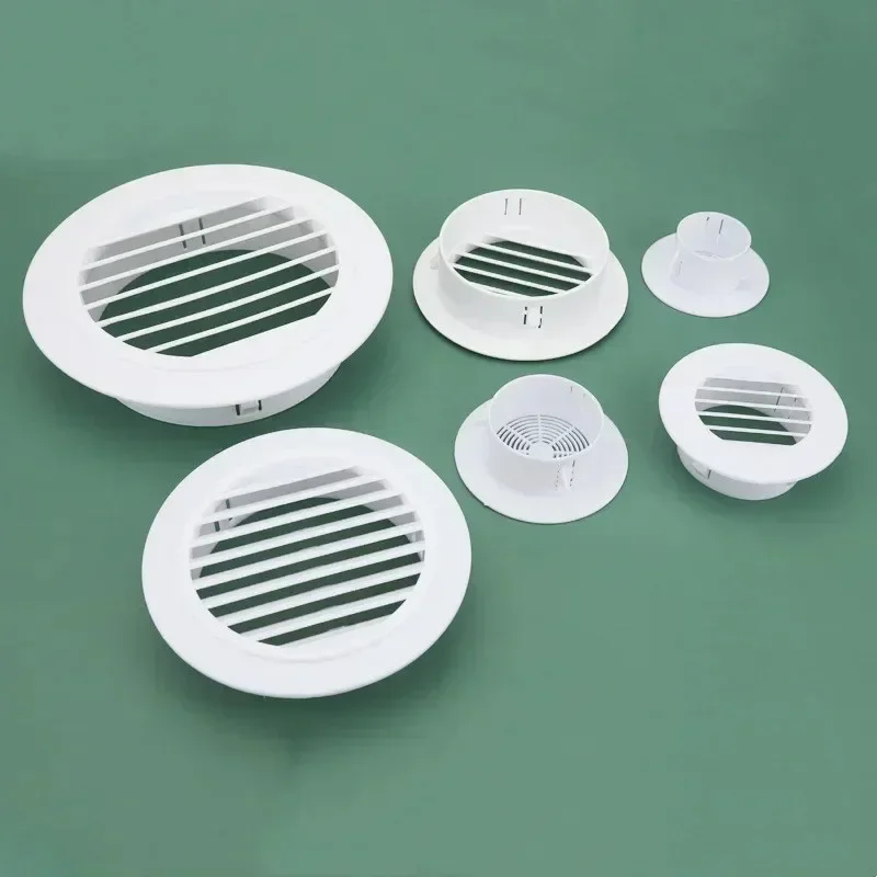 1 Uds. Cubierta de orificio de aire acondicionado tapón antipolvo tapa decorativa de pared redonda sistemas de rejilla de ventilación de aire accesorios de baño y cocina