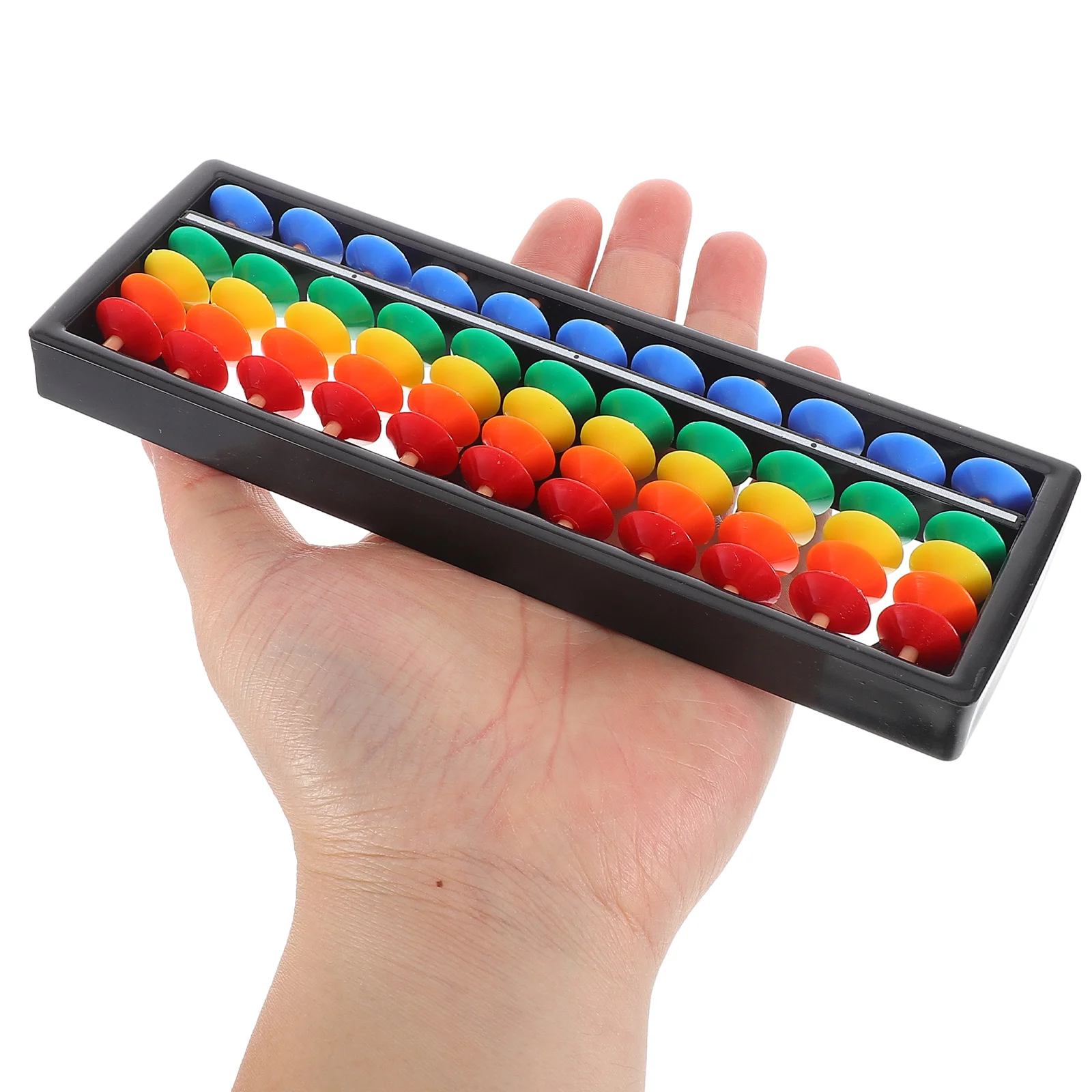9-reihiger bunter Kunststoff-Abakus, 5 Perlen, geistige Arithmetik, Lernhilfe für Kinder, Mathe-Zähler, pädagogisches Werkzeug, Mathe-Lern-Abakus