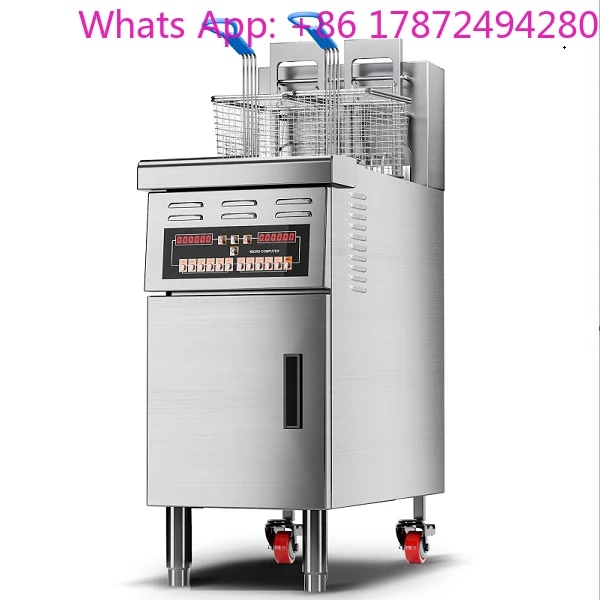 Single Tank Fried Chicken French Fries Commercial  Deep Fryer Machine With Programmable Control