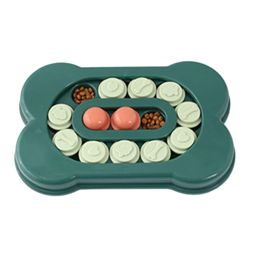 

PP Dog Puzzle Toys Slow Feeder Bone Shape Anti Choke Puppy IQ Food Dispenser Hidden Food Interactive Increase
