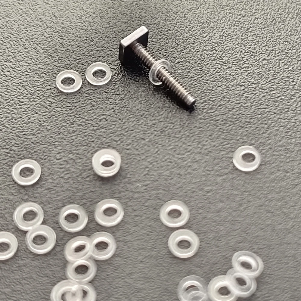 10000pcs 2.5x1.4x0.4mm 2.5x1.2x0.4mm Eyeglasses Glasses Plastic Washers Eyewear Plastic Flat Pad Glasses Accessories