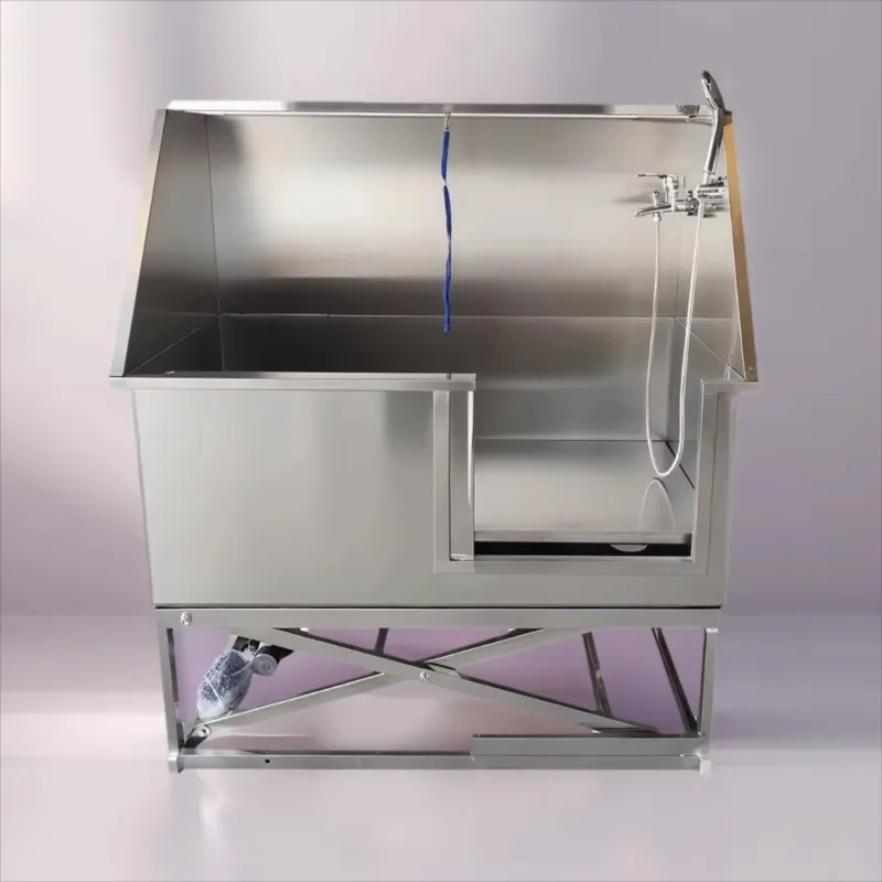 2026 Eco-Friendly 304 Stainless Steel Dog Bathing Station With Pet Shower Brush 100L Capacity For Indoor/Outdoor Use