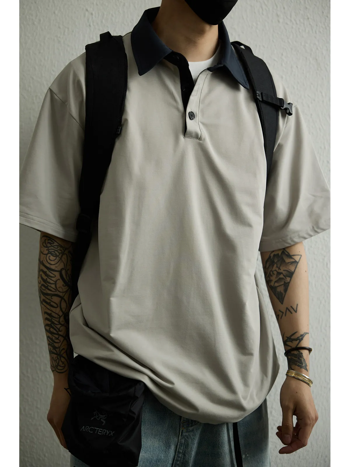 Unisex Summer Quick Dry Cooling Polo Shirt Preppy Contrast Collar Loose Fit Short Sleeve Casual Tee Male Trendy Breathable Tops