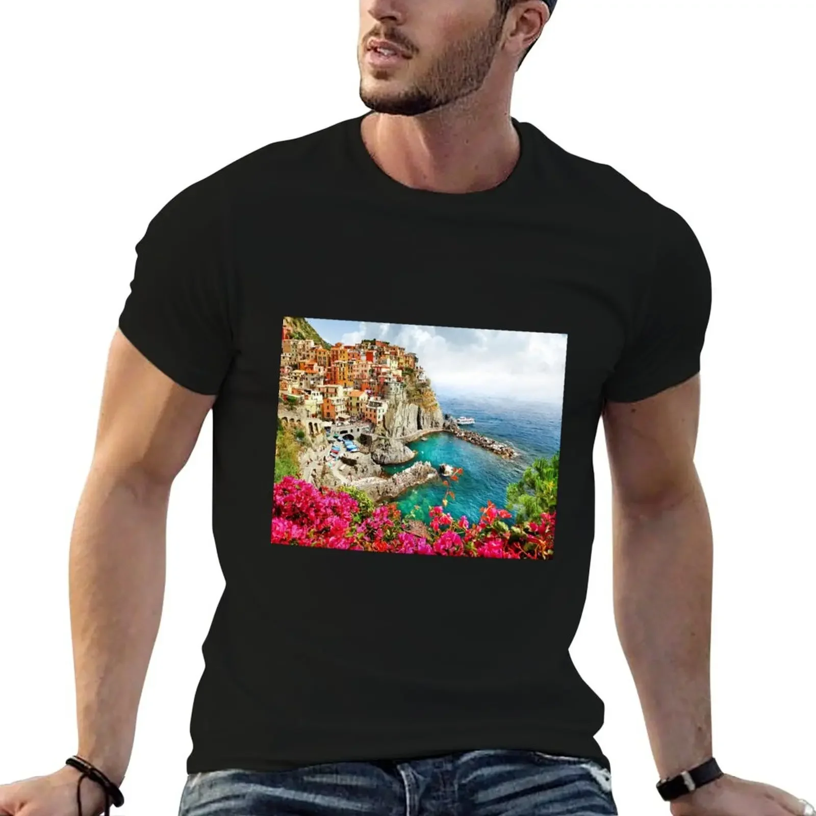 Cinque Terre - Italy T-Shirt aesthetic clothes essential t shirt customizeds cotton t shirt men