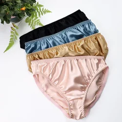 High waist silk underwear 100% mulberry silk silk underwear women breathable sweat wicking comfortable briefs