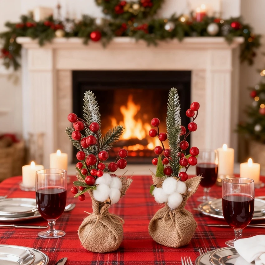 نباتات اصطناعية زهور منزلية لغرف سالا مهرجان ديكور جميل في الهواء الطلق حديقة الزفاف أشجار عيد الميلاد إكليل هدايا عيد الميلاد ذاتية الصنع