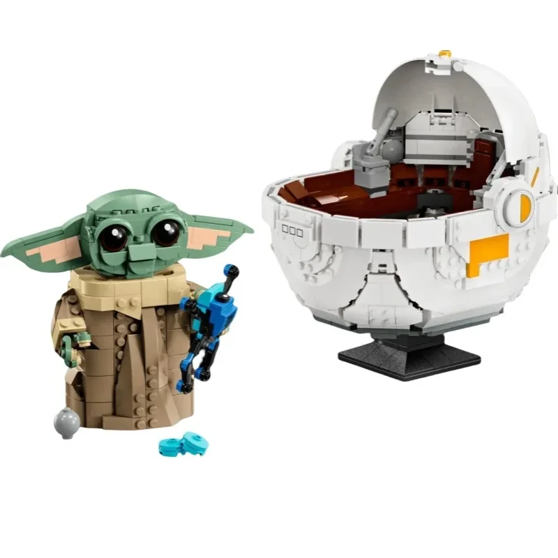 MOC 75403 Baby Gugu و Maglev عربة أطفال اللبنات الطوب تحوم عربة لطيف الكرتون ديكور المنزل هدايا عيد الميلاد