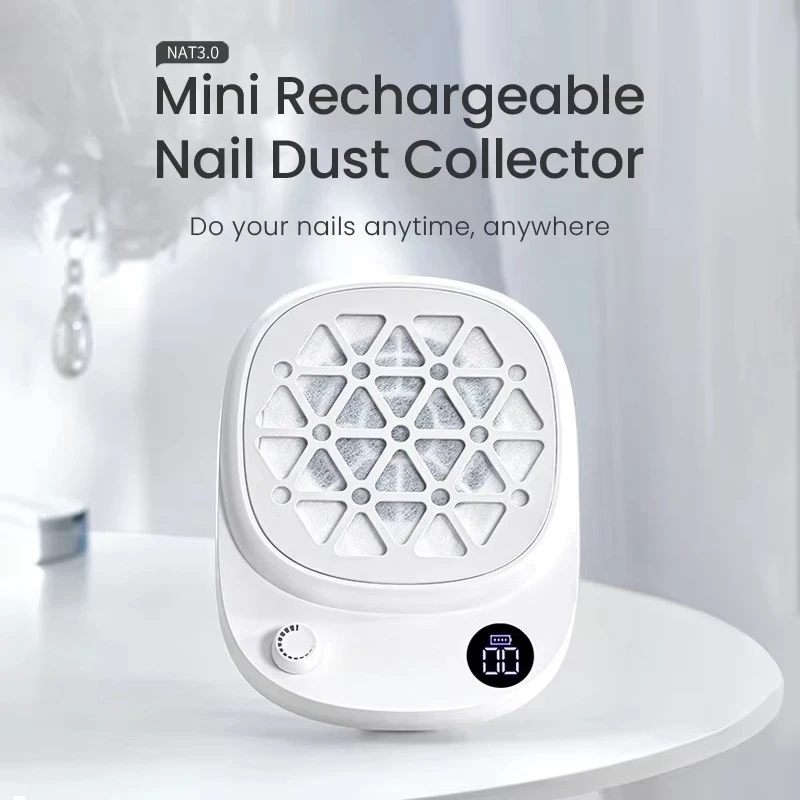 Professional Powerful Tabletop Nail Dust Collector Low Noise High Suction Manicure Vacuum Cleaner for Salon Use