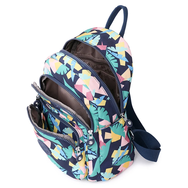 Nylon Women Backpack Girls Shoulder Bag Printed Flower Female Knapsack High quality Ladies Daypack Rucksack School Bag