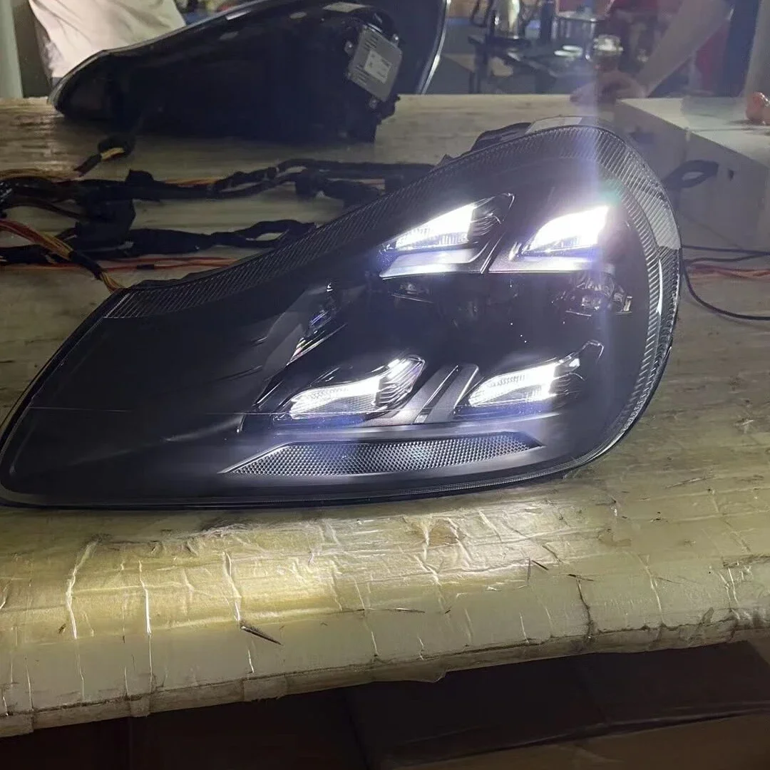 2008 Year LED Headlight For Porsche Led Angel Eyes Head Lamp