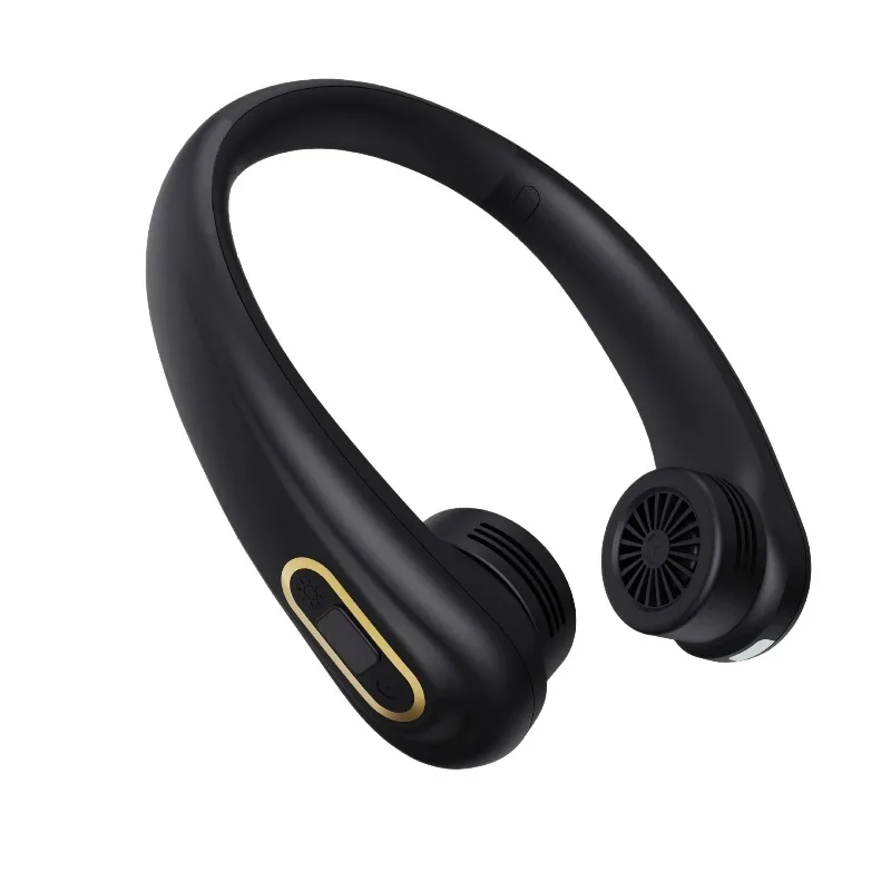 Silent Lightweight Summer Portable Neck Wear Leafless Cooling Fan 6 8 Hours Long Runtime Equipped With Soft Lighting Function