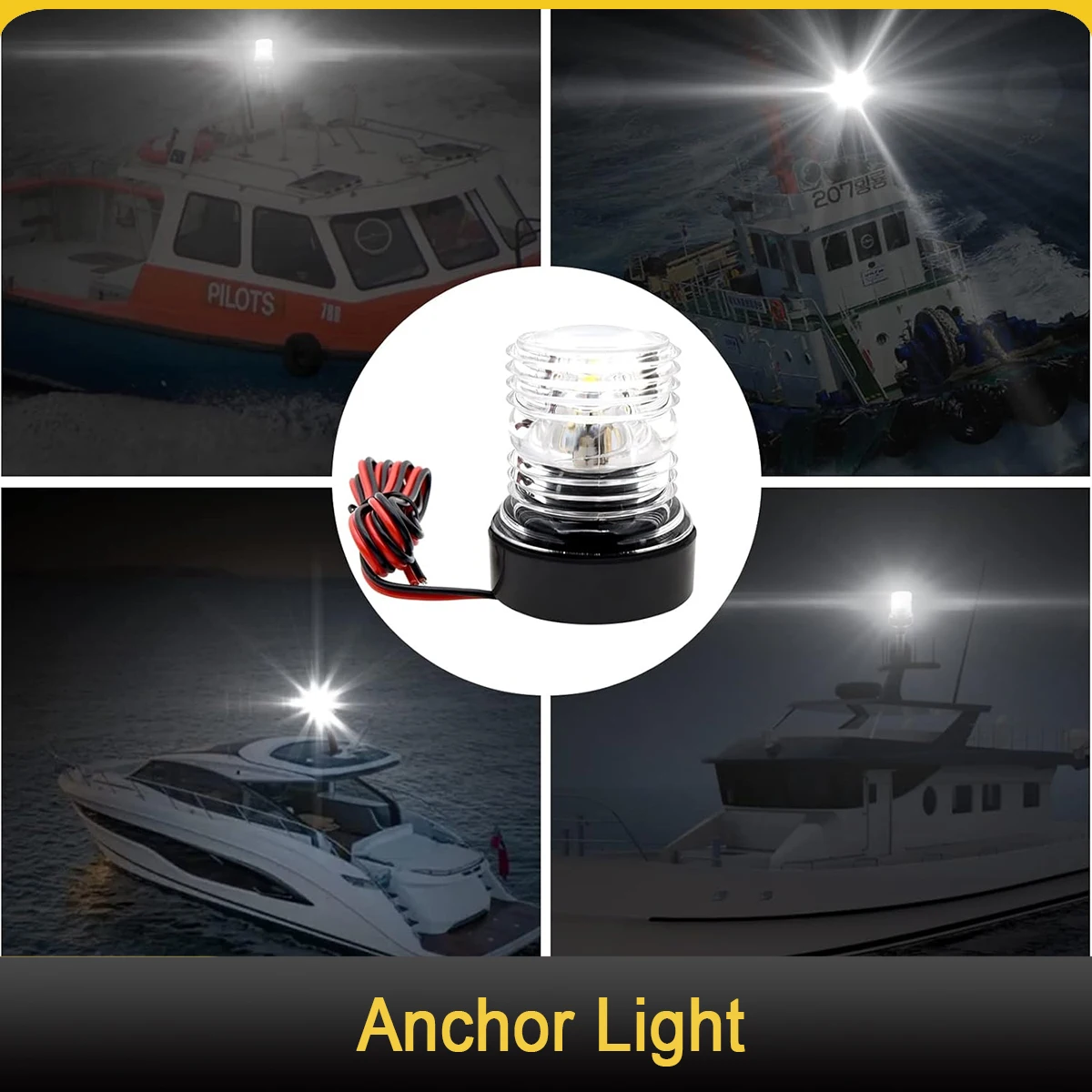12V LED Navigation Anchor Light 360 Degree All Round For Marine Boat Light Yacht Sailing Lamp Navigation Signal Indicator