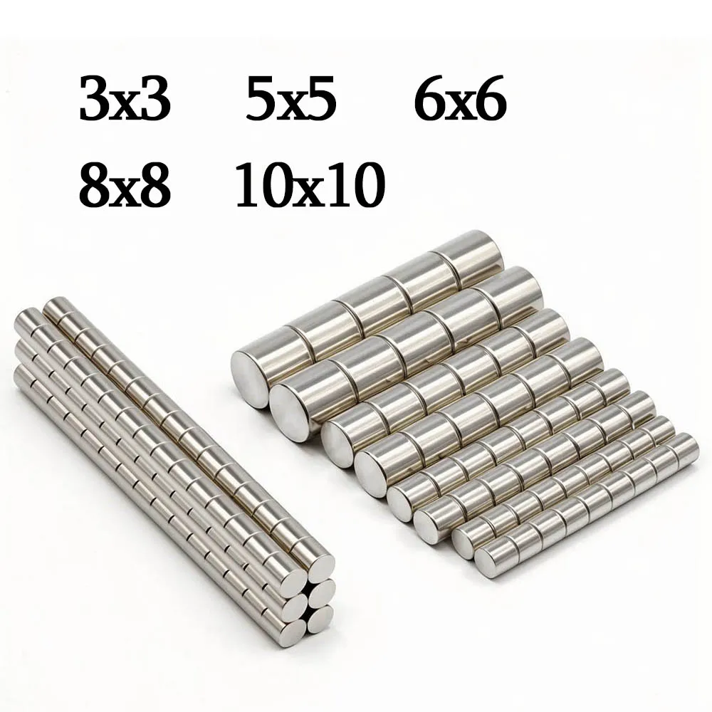 Super Strong Round Neodymium Magnet Powerful Magnets N35 small Permanent Magnetic NdfeB Refrigerator Magnet 3x3 5x5 6x6 10x10mm