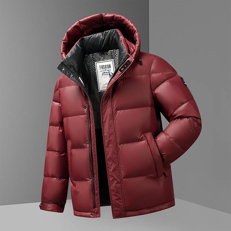 Men's Casual Fashion  Down Jacket Warm High Quality Duck Down Coats