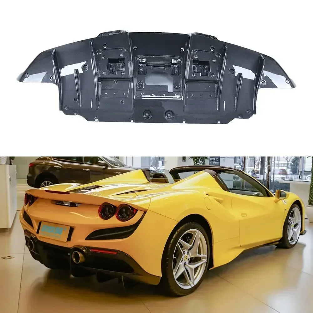 For Ferrari F8 19-2021 Rear Diffuser Rear Lip Factory Style High-quality Genuine Dry Carbon Fiber Car Accessories Body Kit Trim