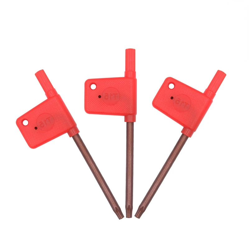 

T6 T7 T8 T9 T10 T15 T20 Torx Screwdriver Spanner Key Small Red Flag Screw Drivers Tools 100pcs/lot torx screwdriver set