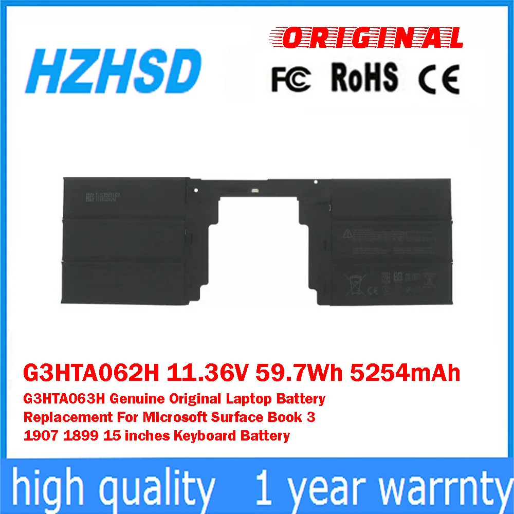 

G3HTA062H 11.36V 59.7Wh 5254mAh G3HTA063H Genuine Original Laptop Battery Replacement For Microsoft Surface Book 3 1907 1899 15