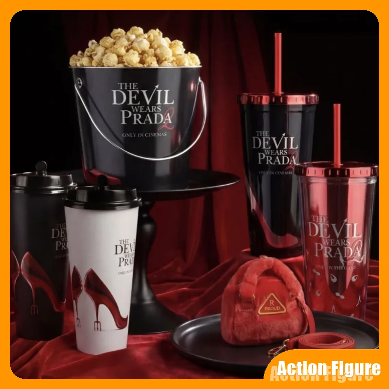 En stock: Vaso térmico Mtime Popcorn Bucket, artículo promocional de la película El Diablo se Pone en Prada 2, para cine en casa, colección de moda para fans.
