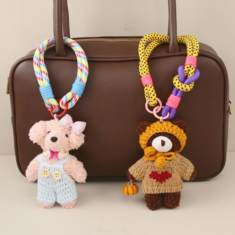 Plush Bag Charm Cute Doll Pendant Decorative Hanging Accessory For Handbag Purse Backpack Fashion Style