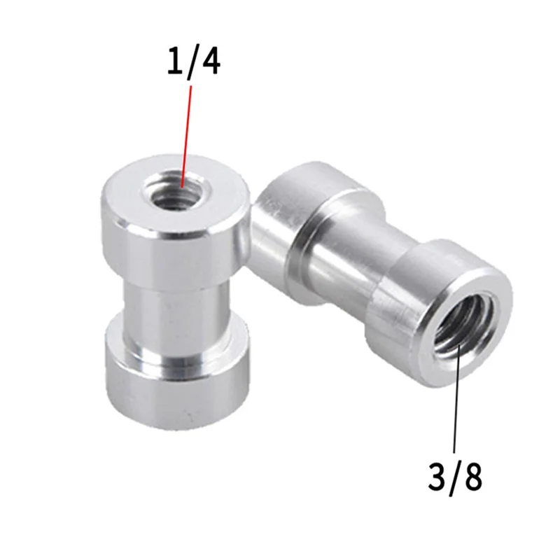 1/2 szt. 1/4 "do 3/8" śruba żeńska konwertuj śrubę adaptera kołek dwustronny do statywu z lampą błyskową