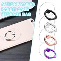 1/4Pcs Round Transparent Acrylic Holder 360 Degree Rotation Kickstand Stand Accessories New For Universal Mobile Phone