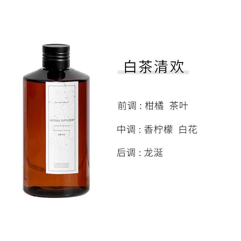 260ml Vloeibare Navulvloeistof voor Rietdiffuser, Huisgeur Essentiële Olie voor Slaapkamer, Woonkamer, Aroma Supplement