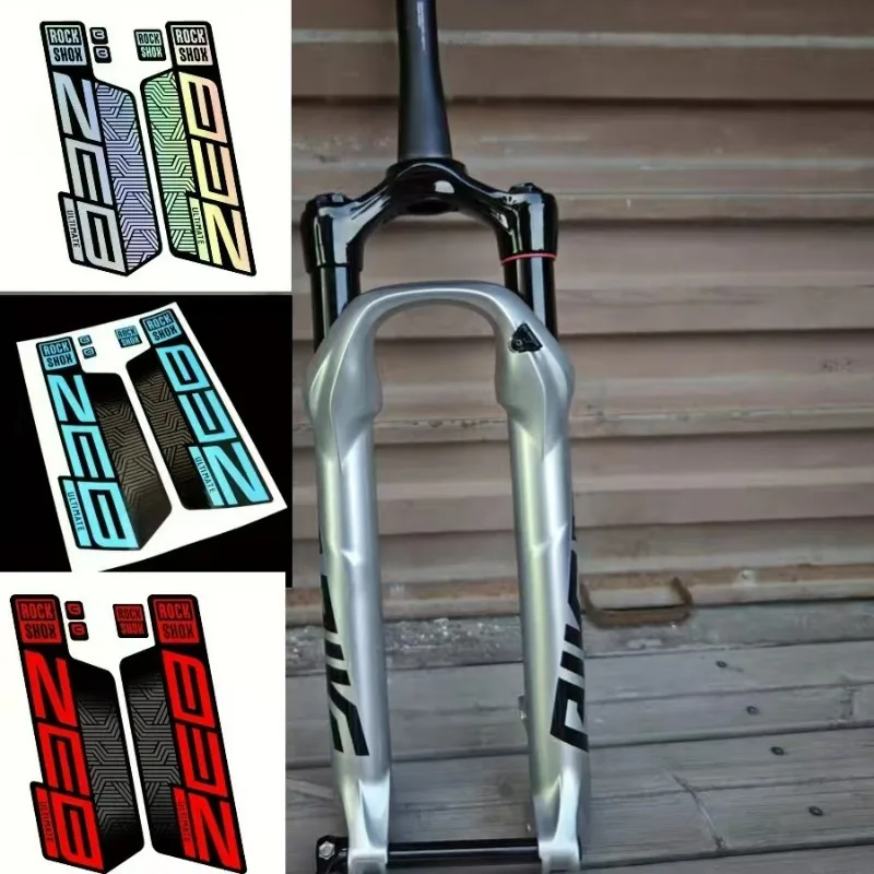 

2D Flat, 5 Pieces/Sheet ZEB Ultimate Flight Attendant Motorcycle and Bike Sticker - 2026 New Front Fork Decal, Neon/