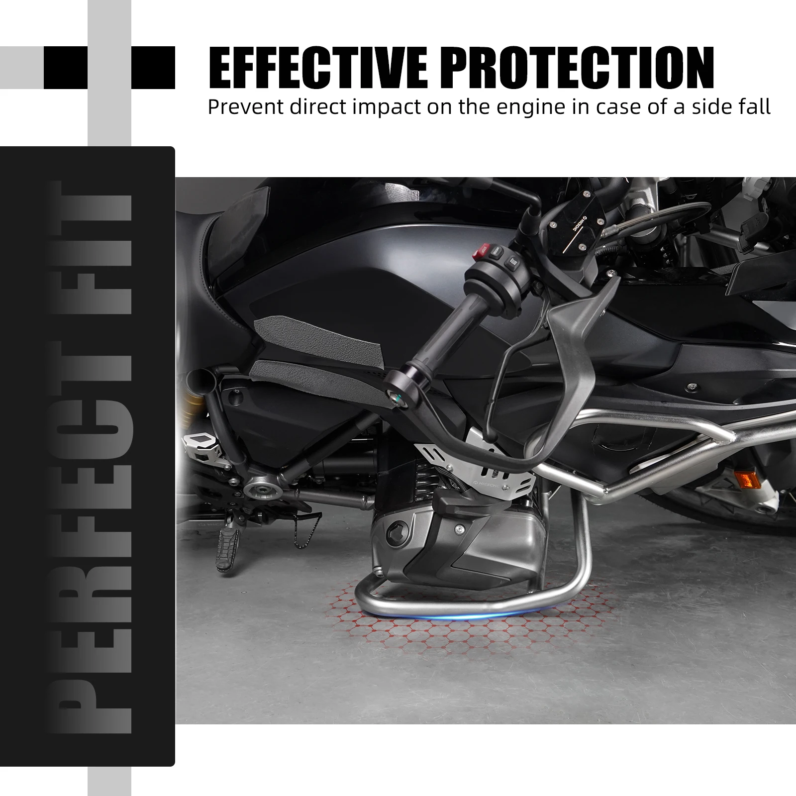 (EU-Lager) 2019 2020 2021 2022 2023 2024 Für BMW R1250GS Motorschutz Sturzbügel Untere Sturzbügel Rahmenstoßfänger Schutz R1250GS – Detail 6