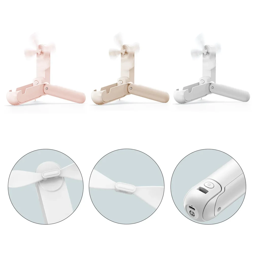 Multi Function Folding Fan with Flashlight Feature and Rechargeable Battery Convenient for Travel or Everyday Activities